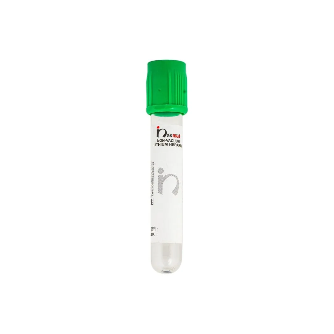 gel lithium heparin non vacuum blood collection tube use