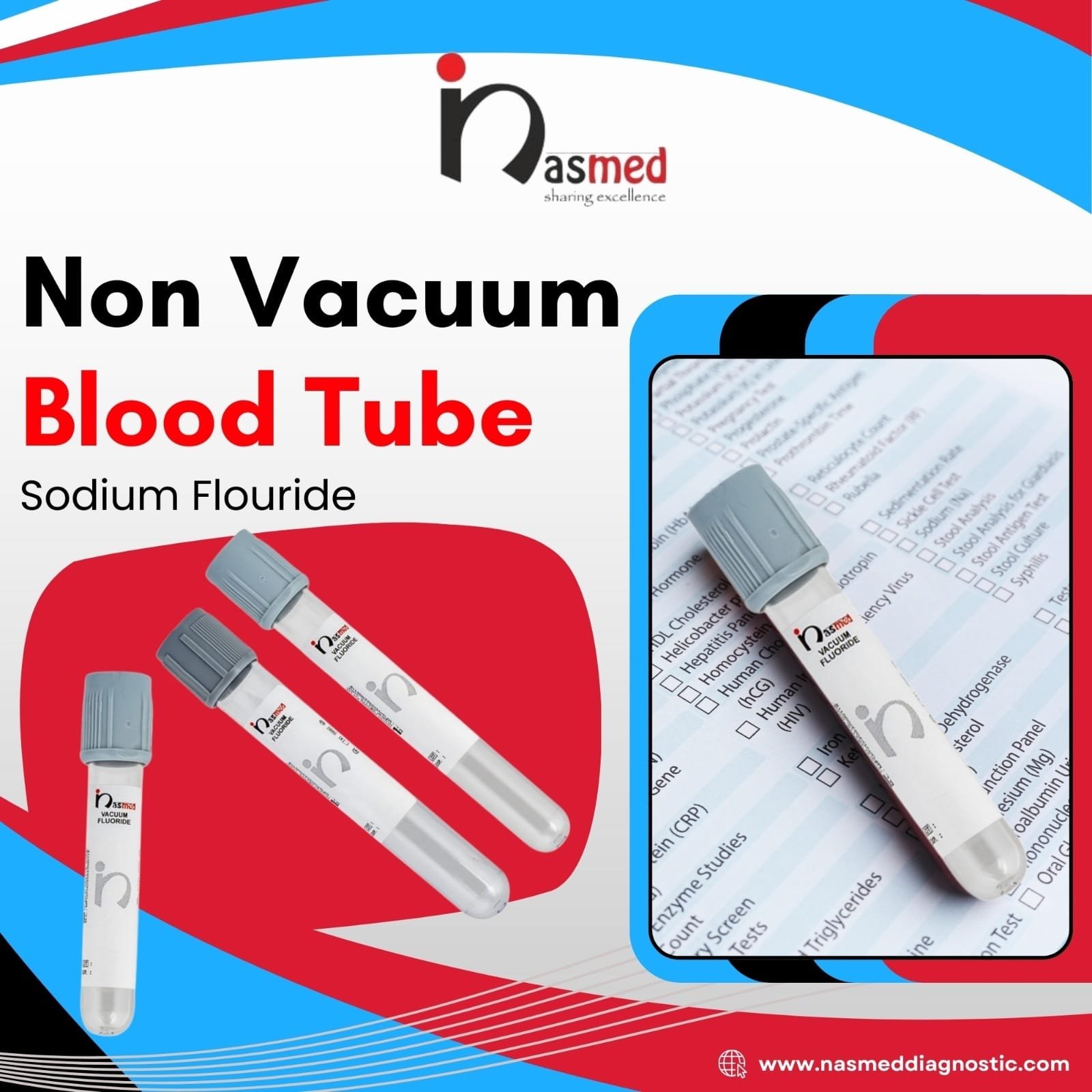 Sodium fluoride tube used for