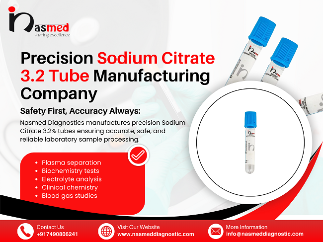 precision sodium citrate 3.2 tube manufacturing company india gujarat ahmedabad
