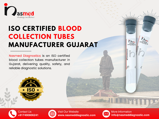 iso certified blood collection tubes manufacturer gujarat ahmedabad india