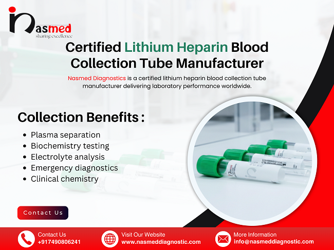 certified lithium heparin blood collection tube manufacturer in ahmedabad