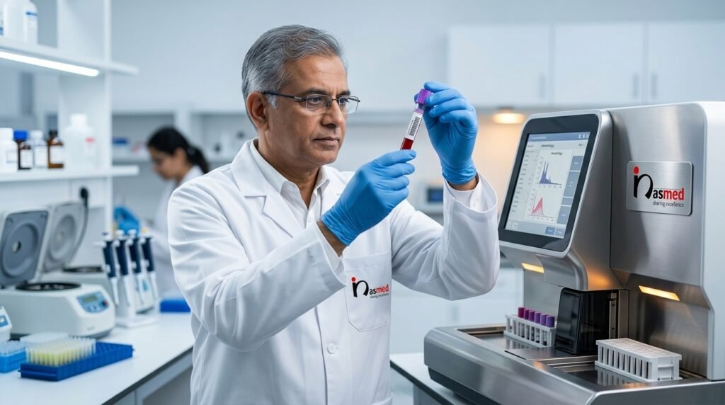 blood collection tubes testing by lab manager
