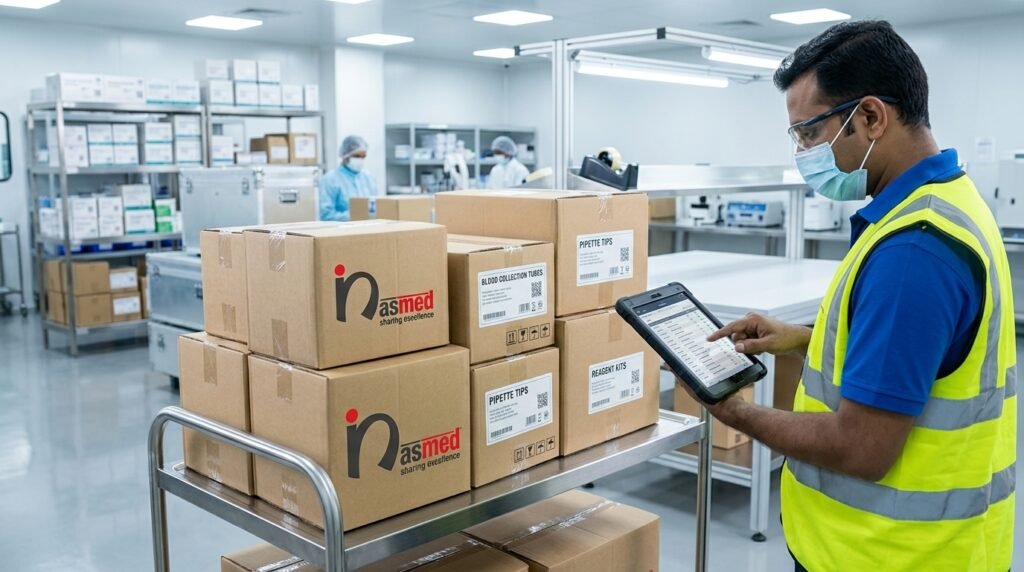 manager checking inventory
