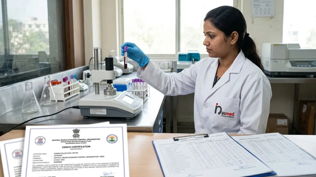 quality control inspection of blood collection tubes
