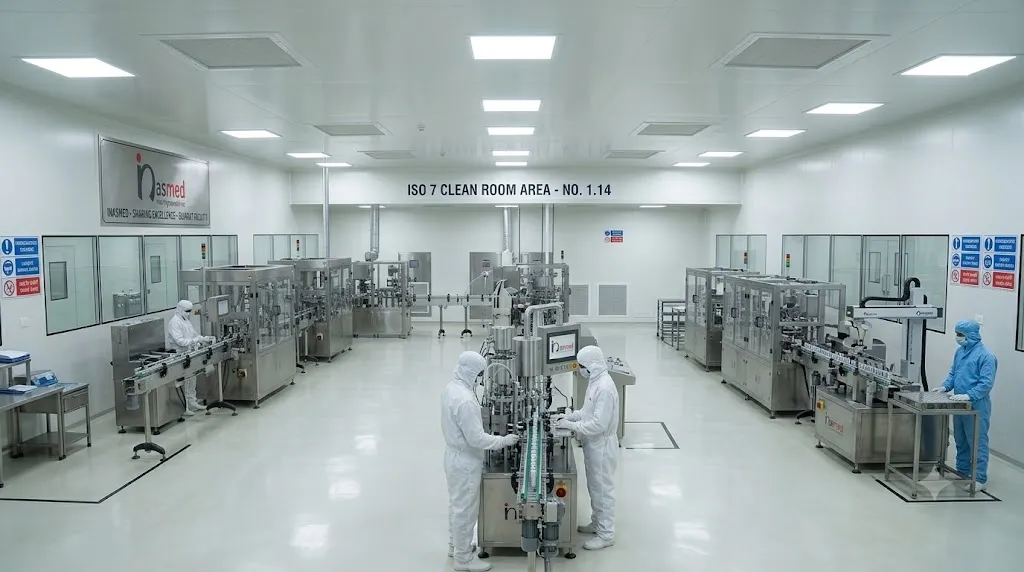 ISO 7 clean room blood tube manufacturing