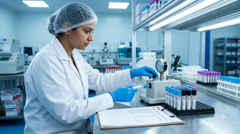 Nasmed blood tube quality testing