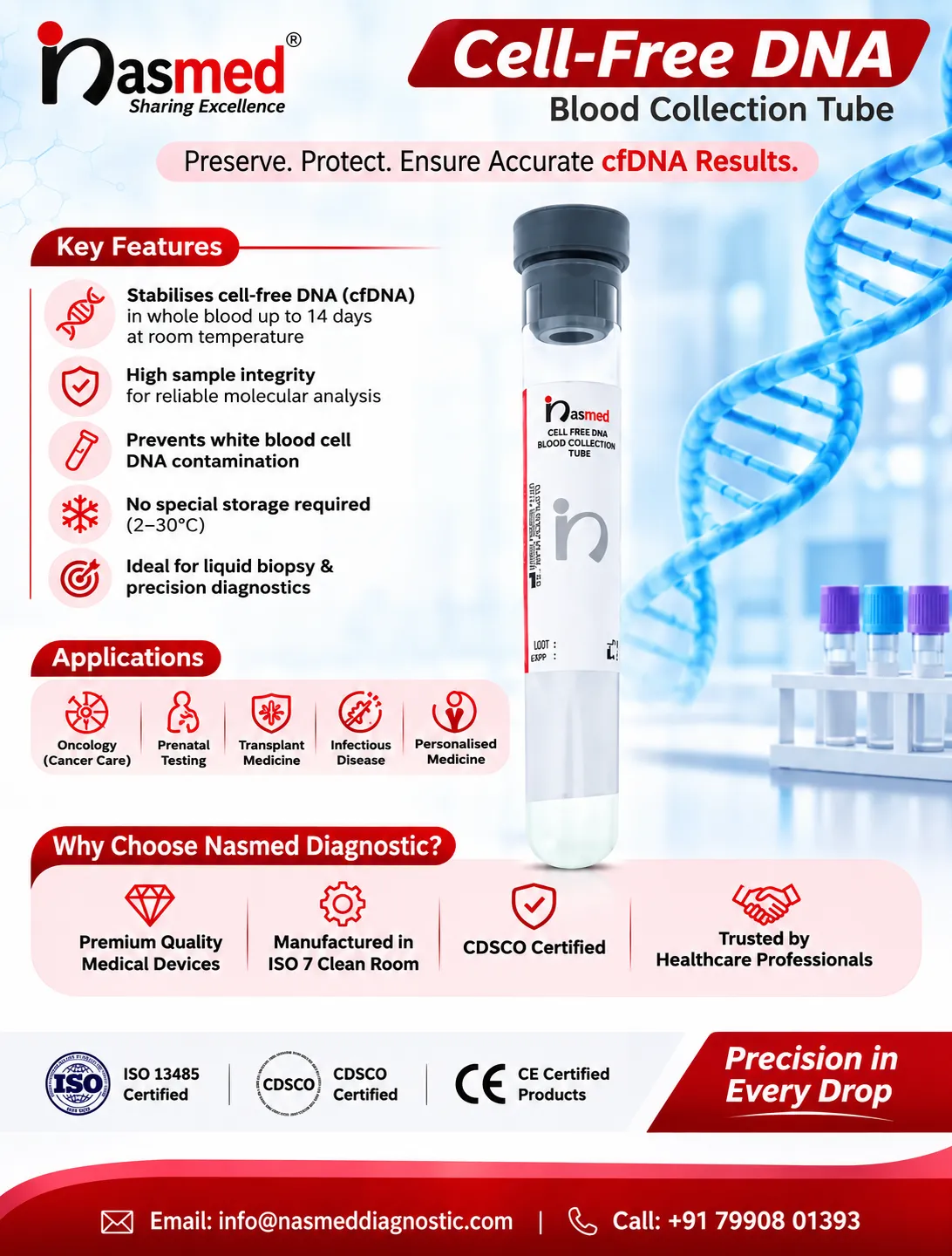 cell free blood coolection tubes by nasmd