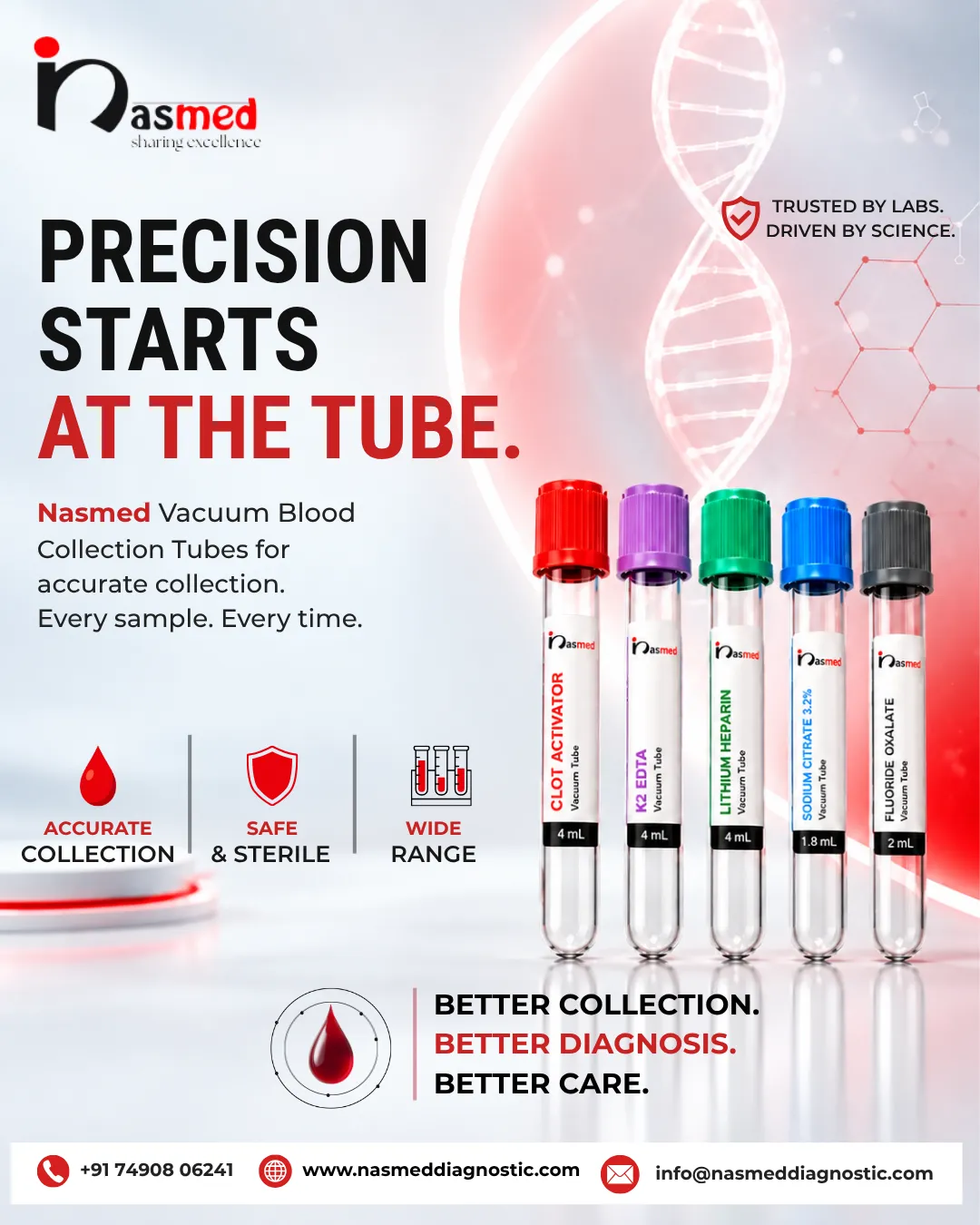 Vacuum Blood Collections Tubes For Clinic Uses